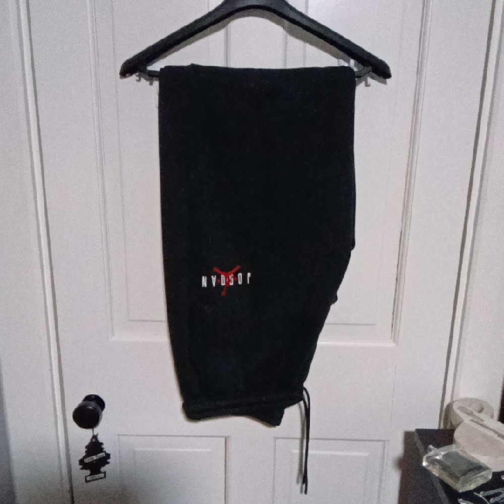 Jordan Black Sweatpants with Red Jumpman Detail